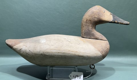 HAVRE DE GRACE CANVASBACK HEN IN ORIGINAL PAINT