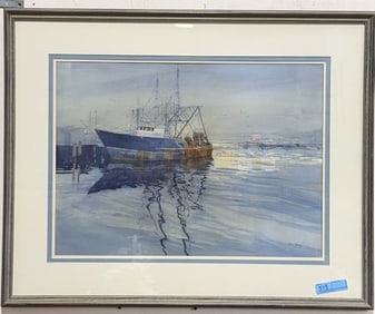 "TRAWLER / WORKBOAT" WATERCOLOR BY NANCY BARCH