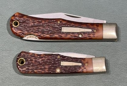 2 REMINGTON BULLET PEN KNIVES (R1983 & R1303)