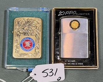 2 NATIONAL RIFLE ASSOCIATION ZIPPOS