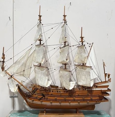 SOLEIL ROYAL PIRATE / COLONIAL SHIP MODEL: 38" X 36"