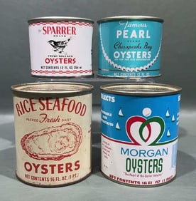 COLLECTION OF 4 SEAFOOD TINS