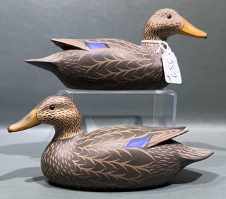 BILL SCHAUBER 1/4 SIZE PAIR OF BLACKDUCKS
