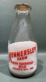 KENNERSLEY QT. MILK BOTTLE CHURCH HILL, MD