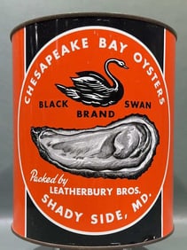 BLACK SWAN 1 GALLON OYSTER CAN SHADYSIDE, MD