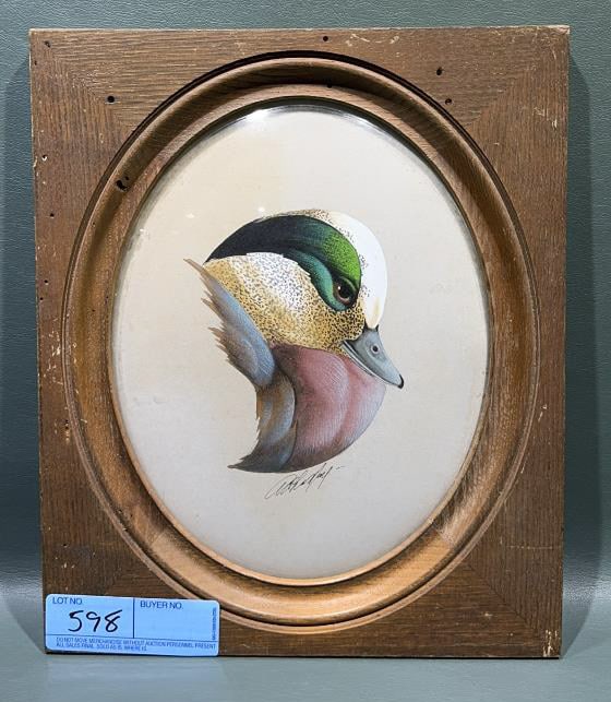 WIDGEON HEAD ORIGINAL PAINTING BY ART LAMAY: 12" X 10"