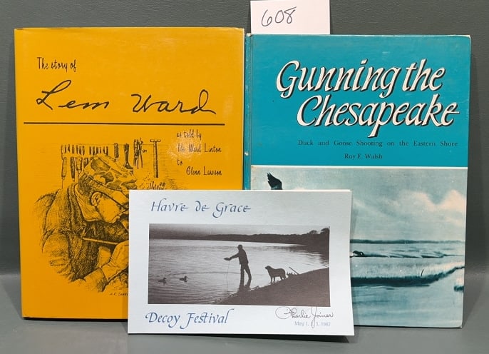 CHARLIE JOINER SIGNED BOOK, 2 DECOY & GUNNING: BOOKS