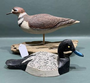 TYLER MINIATURE BLUE BILL & SHORE BIRD DECOY