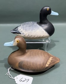 PAIR OF ROBERT LITZENBERG MINIATURE BLUE BILLS