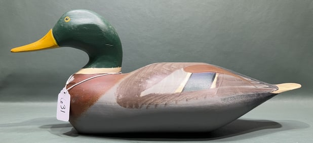 JC CROUCH MALLARD DRAKE DECOY