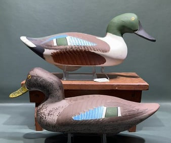 CAPTIAN HARRY JOBES PAIR OF SHOVELER DECOYS