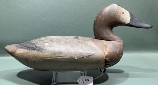 JIM CURRIER CANVASBACK HEN DECOY