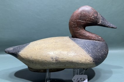 HOLLY FAMILY UPPER BAY CANVASBACK DECOY BRANDED