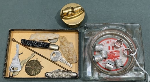 DUCK BANDS, PEN KNIVES, & ADVERTISING LOT