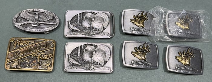COLLECTION OF REMINGTON BELT BUCKLES