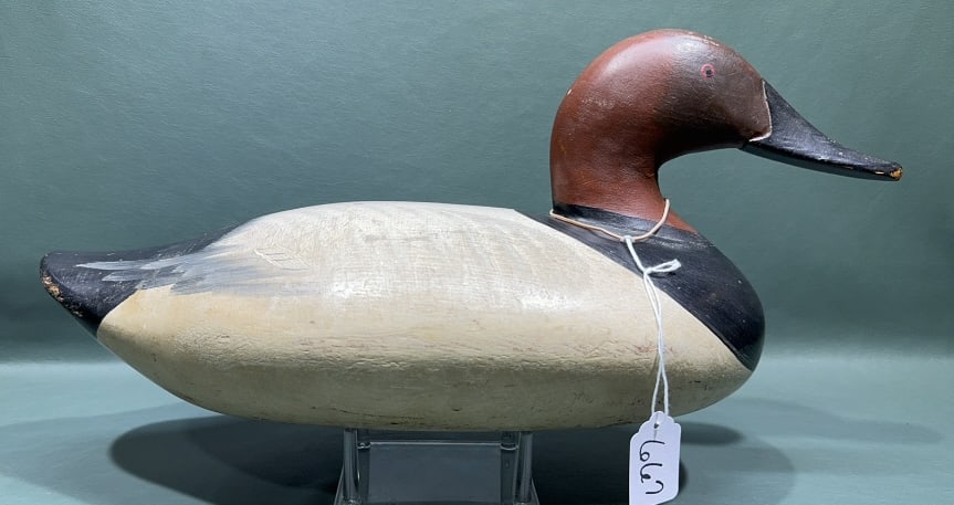 R. MADISON MITCHELL "UP THE RIVER" CANVASBACK ORIG: 17" LONG