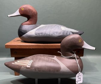 PAIR OF DECORATIVE REDHEAD DECOYS