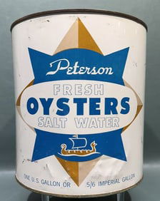 PETERSON FRESH SALT OYSTERS GALLON CAN