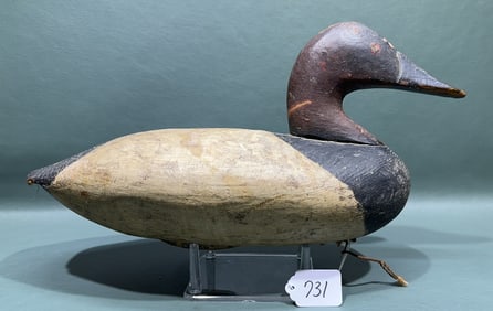 JOE COUDON CANVASBACK DRAKE DECOY