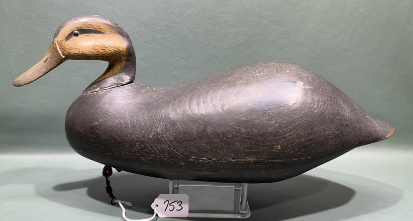CLARK MADARA BLACK DUCK BRANDED "RF": 18 1/2" LONG