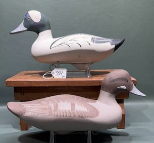 PAIR JIM PIERCE BUFFLEHEAD DECOYS