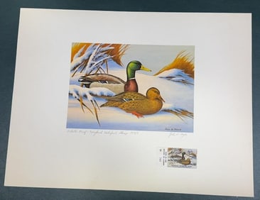 JOHN TAYLOR 1974/75 ARTIST PROOF MD WATERFOWL STAMP