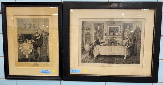 2 EARLY FRAMED ENGLISH PRINTS