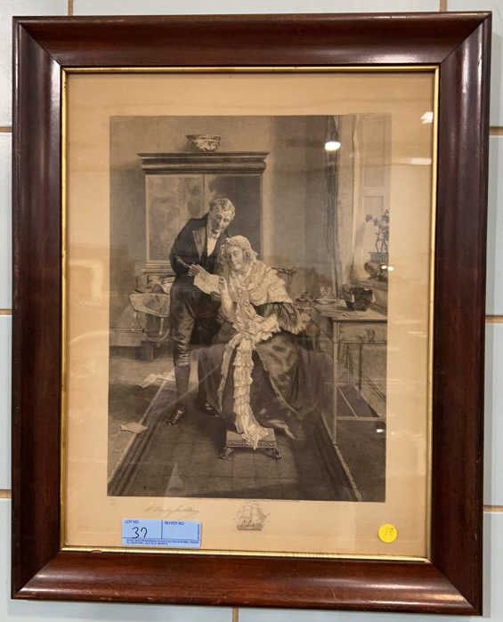 WALTER DENDY SADLER "THE REPLY" FRAMED ETCHING (1 of 3)