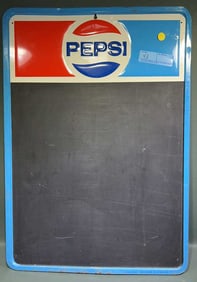VINTAGE METAL PEPSI-COLA CHALK BOARD SIGN