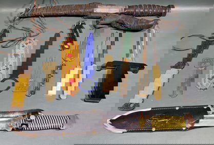LOT OF VARIOUS KNIVES, LETTER OPENERS, & FLATWARE