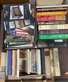 3 BOXES OF ANTIQUE BOOKS & AUCTION CATALOGS