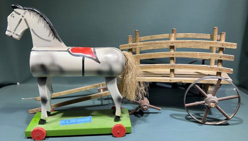 HORSE & WAGON PULL TOY