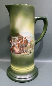 HAND PAINTED GREEN PITCHER