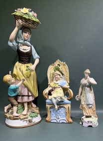3 BISQUE FIGURES
