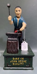JOHN DEERE CAST IRON MECHANICAL BANK