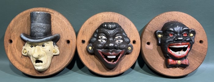 3 CAST IRON FIGURAL BOTTLE OPENERS