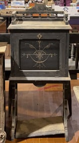ANTIQUE VICTORIAN MUSIC CABINET W/ A GALLERY