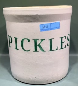 5 GALLON PFALTZGRAFF "PICKLES" STONEWARE CROCK