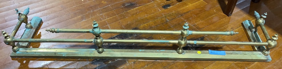BRASS FIRE FENDER: 54" x 12"