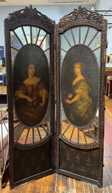 RENAISSANCE REVIVAL FOUR-PANEL FOLDING SCREEN