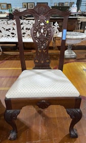 SOLID MAHOGANY CHIPPENDALE CHAIR