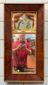 ANTIQUE FEDERAL REVERSE PAINTED MIRROR