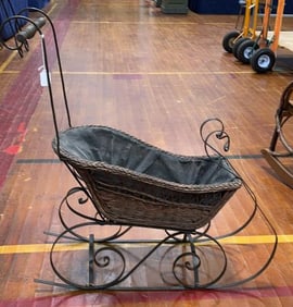 ANTIQUE WICKER SLEIGH
