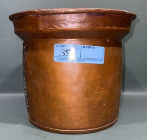 EARLY COPPER ICE CREAM PARLOR CHOCOLATE POT