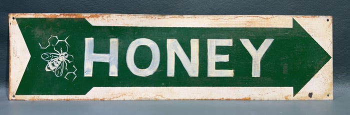 METAL HONEY SIGN