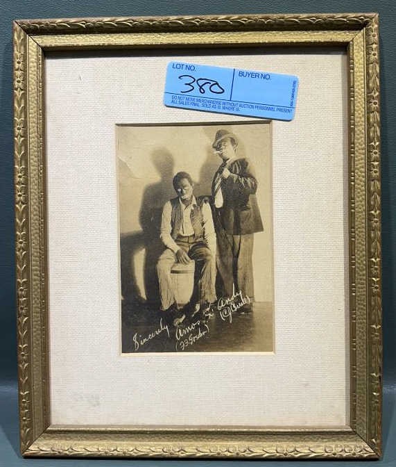 FRAMED AMOS & ANDY PHOTO: 11" X 9"