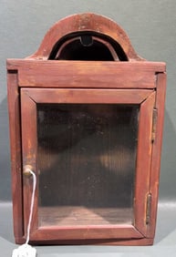 PAINTED DECORATED DOVETAILED HANGING CABINET