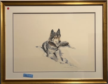JOHN SEEREY-LESTER "WOLF STUDY FOR BOOK" PAINTING