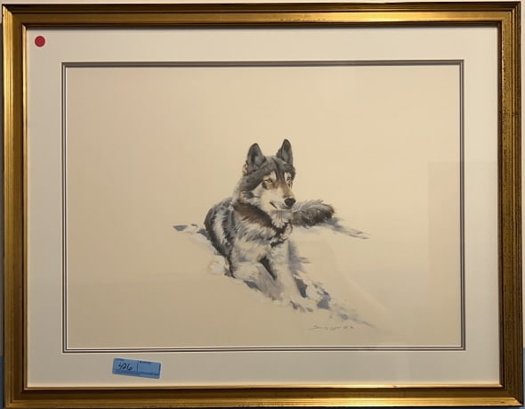 JOHN SEEREY-LESTER "WOLF STUDY FOR BOOK" PAINTING (1 of 3)