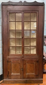 ANTIQUE HANDMADE COUNTRY 1 PIECE CORNER CUPBOARD